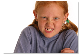 Angry girl photo