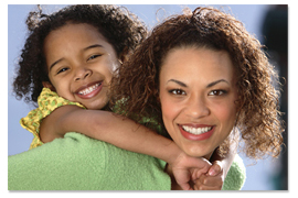 Mom and daughter